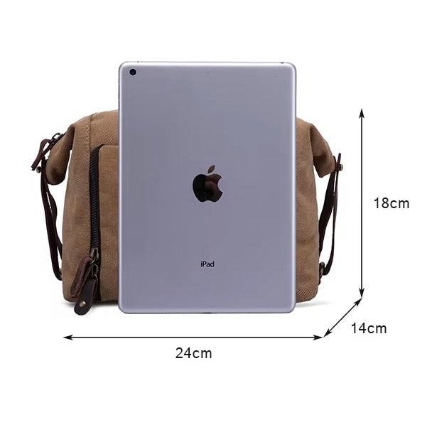 Handmade  Zipper Canvas Toiletry Organizer Bag for Men