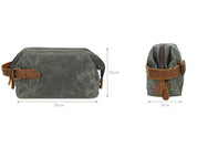 Handmade Canvas Zipper Men’s Toiletry Bag Organizer