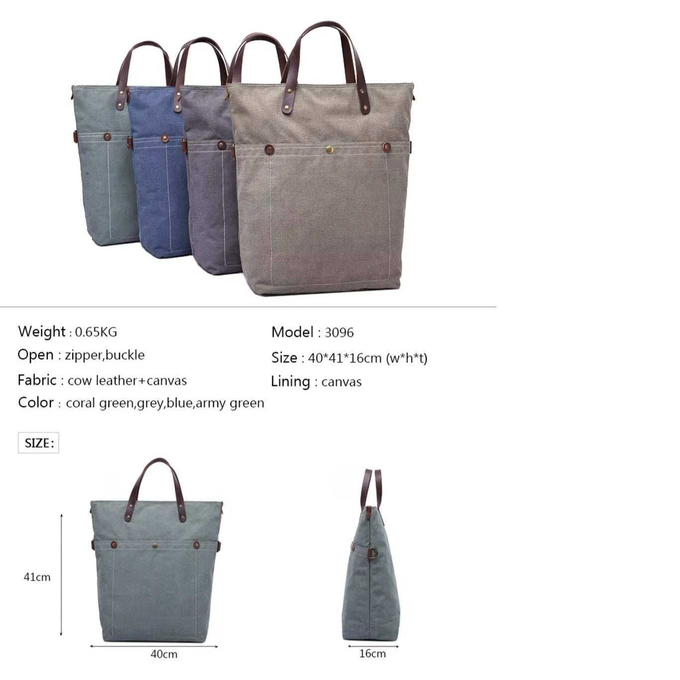 Genuine Canvas Handbag - Shoulder Sling Bag for Women