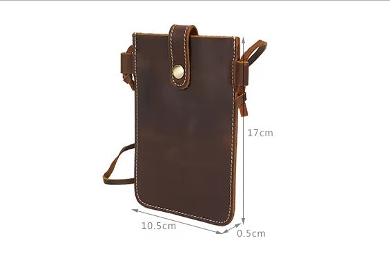Men's Genuine Leather Crossbody Phone Sling Bag