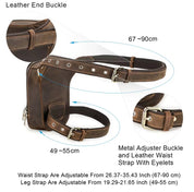Brown Leather Drop Leg Bag — Belfield
