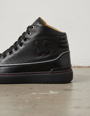 Unisex Biker Pure Leather Sneakers - Ultimate Comfort Bike Riding Boots - detail-view-showing-texture