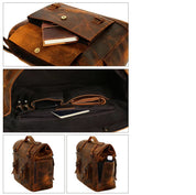 Handmade Crazy Horse Leather Backpack