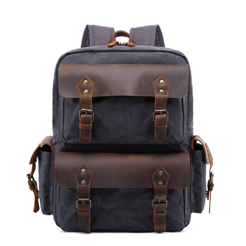 Vintage Canvas Laptop Backpack for Travel & Hiking