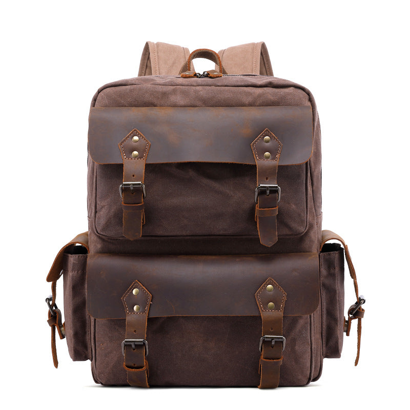 Vintage Canvas Laptop Backpack for Travel & Hiking