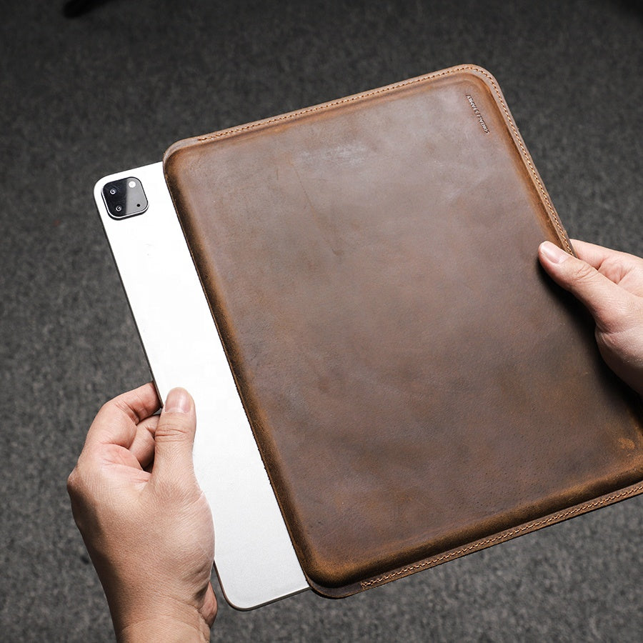 Vintage Crazy Horse Leather Sleeve for iPad Pro 12.9"