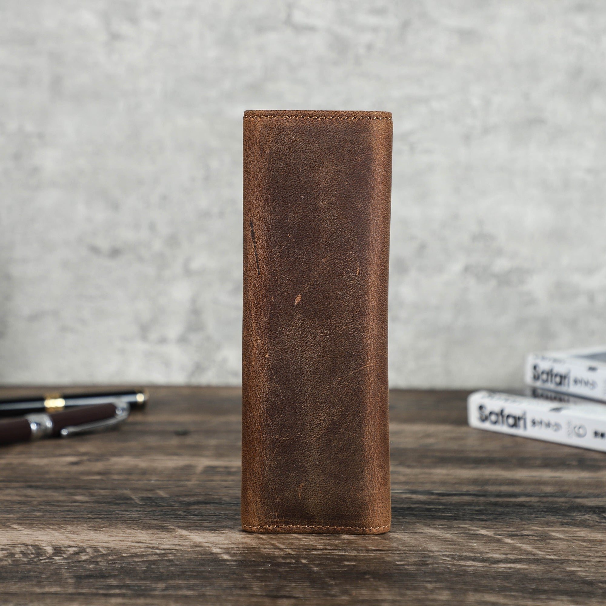 Vintage Leather Single Pen Case