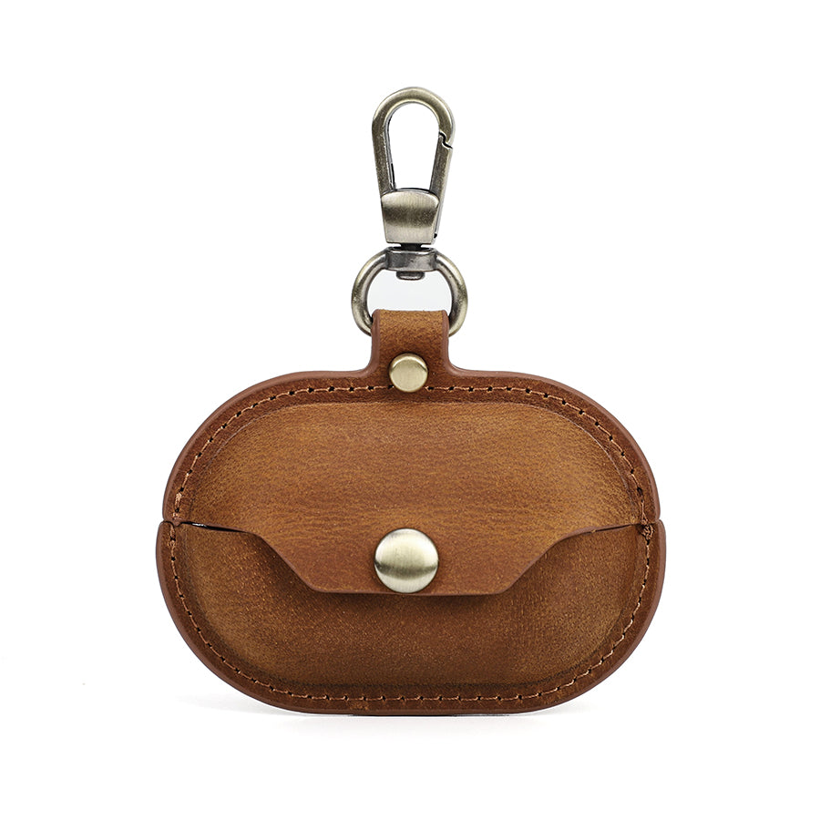 Vintage Leather Sony Ambie Sound Earbuds Protective Charging Case