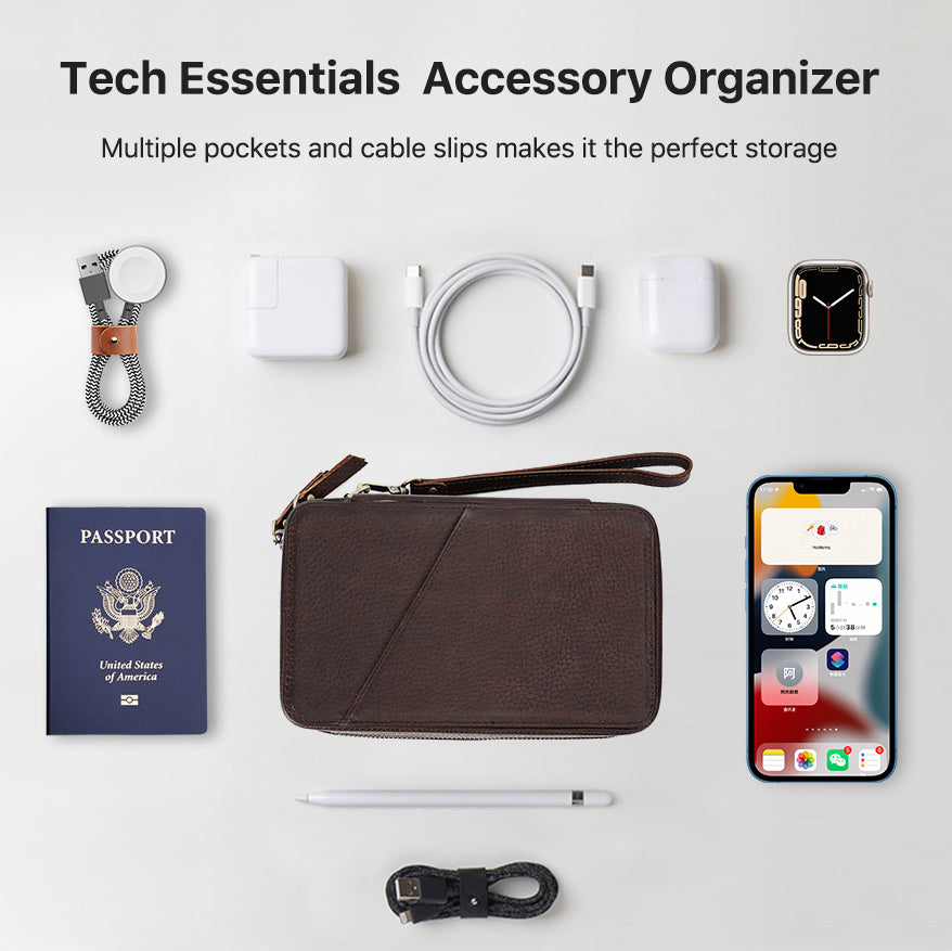 Vintage Leather Tech Case