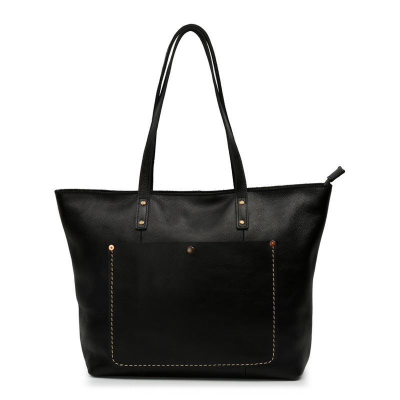 Vintage Leather Tote Bag for Women