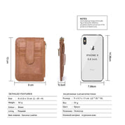 Men's RFID-Blocking Genuine Leather Bifold Wallet with Coin Pocket