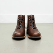 Walnut-Handcrafted Leather Men's Ankle Boot-front-view