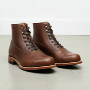 Walnut-Handcrafted Leather Men's Ankle Boot-front-view