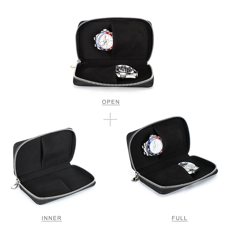 Watch Case Box With Two Slots Jewelry Holder