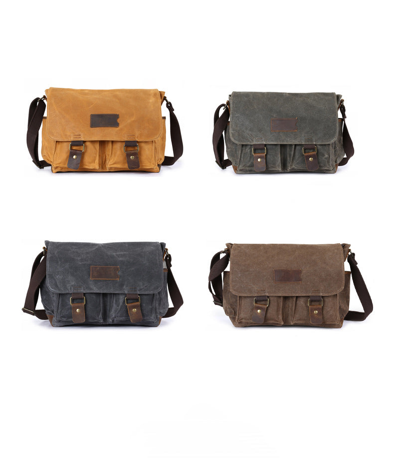Waterproof Waxed Canvas Messenger Bag for Everyday Style and Durability