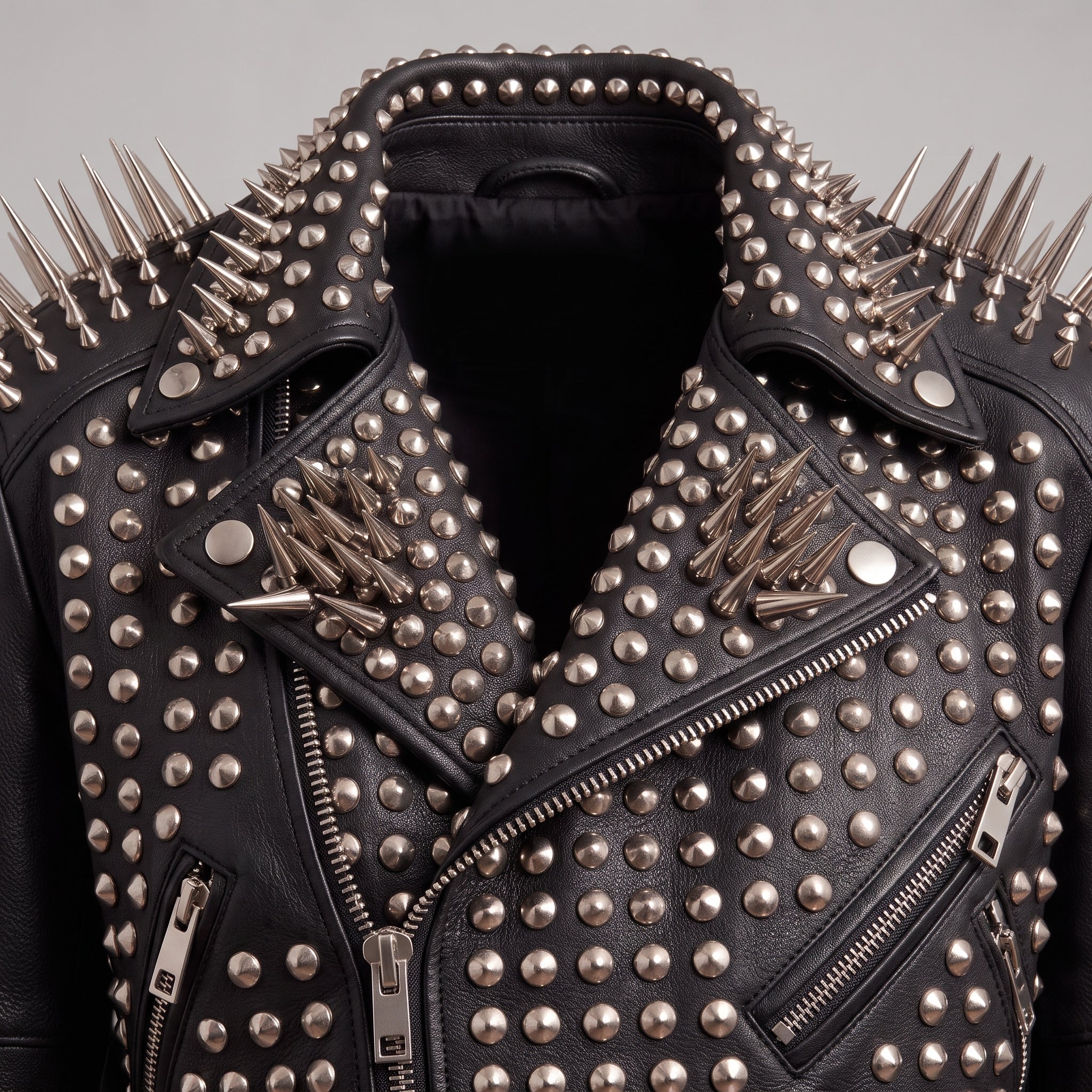 Women's Black Cropped Leather Perfecto Biker Jacket — Ayrton