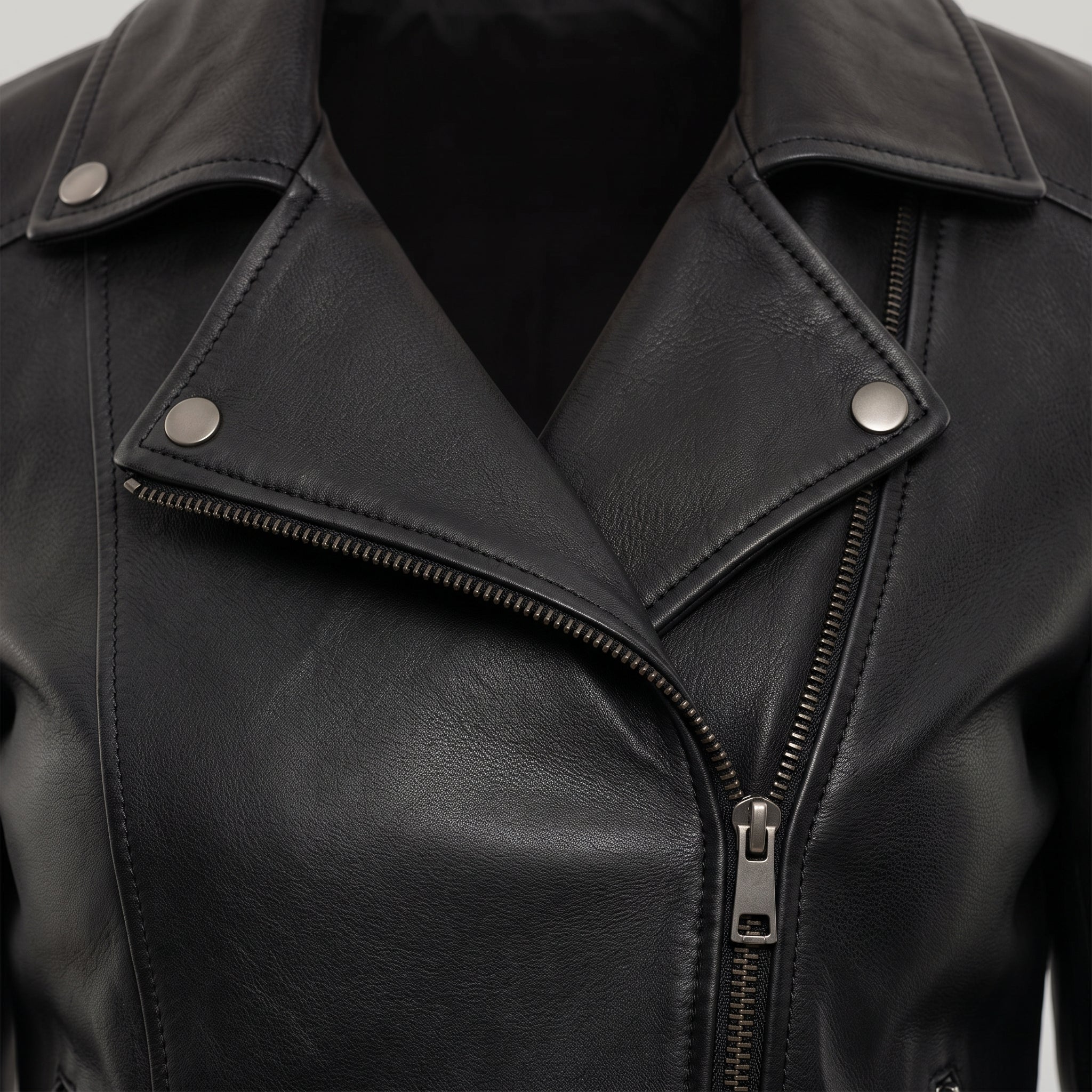 Women's Black Leather Perfecto Biker Jacket — Cunliffe