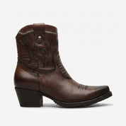 Women's Full-grain Calf Leather Western Ankle Boots — Eastwell