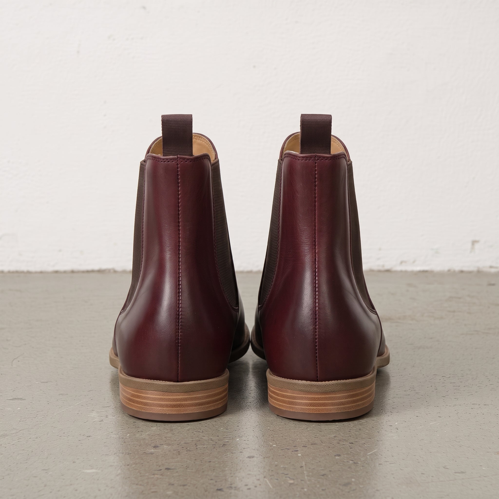 Women's Handmade Burgundy Leather Chelsea Boots — Aldgate