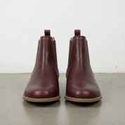 Women's Handmade Burgundy Leather Chelsea Boots — Aldgate