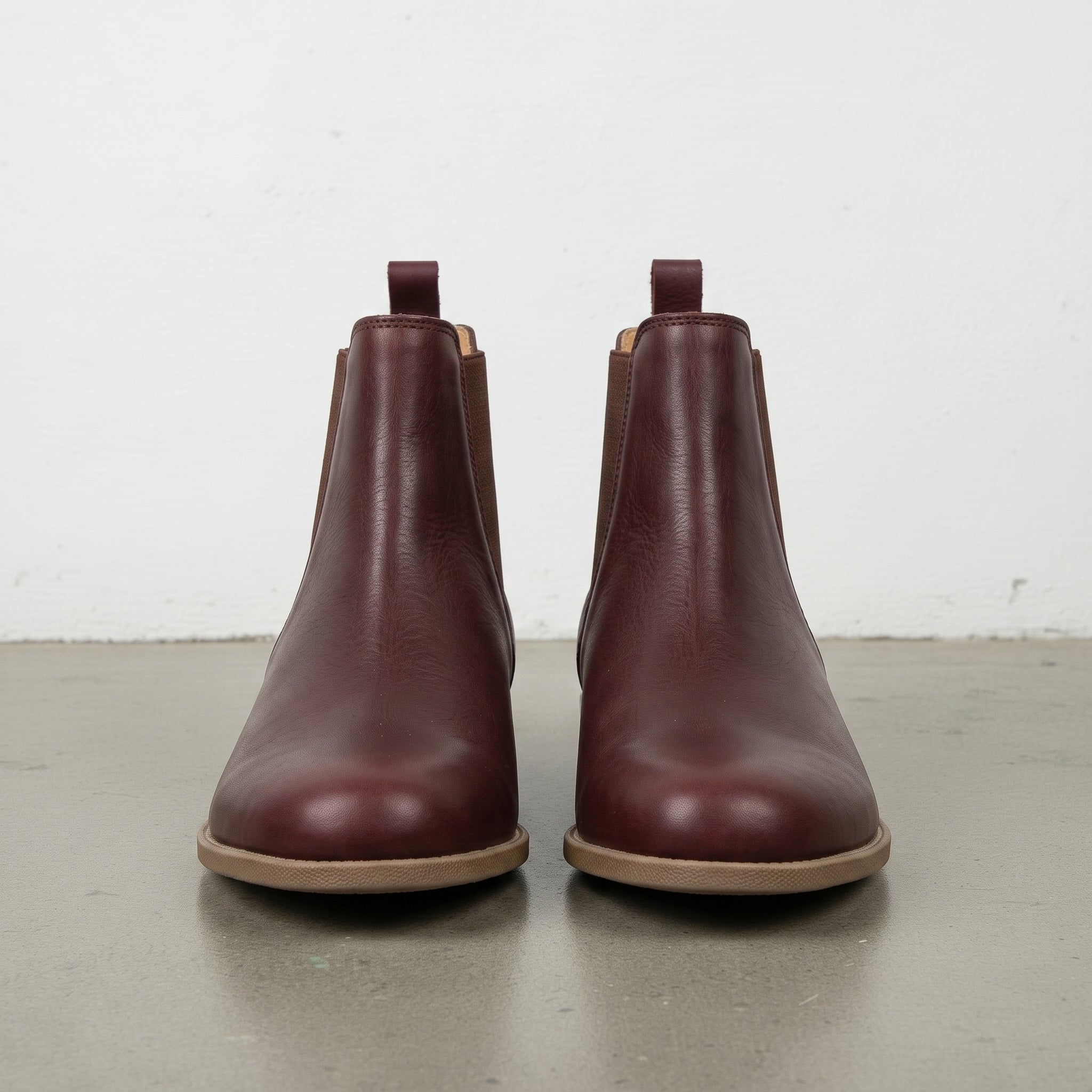 Women's Handmade Burgundy Leather Chelsea Boots — Aldgate