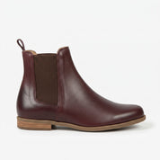 Women's Handmade Burgundy Leather Chelsea Boots — Aldgate
