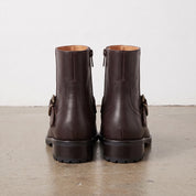 Women's Dark Brown Plain-Toe Leather Jodhpur Boots — Kibworth