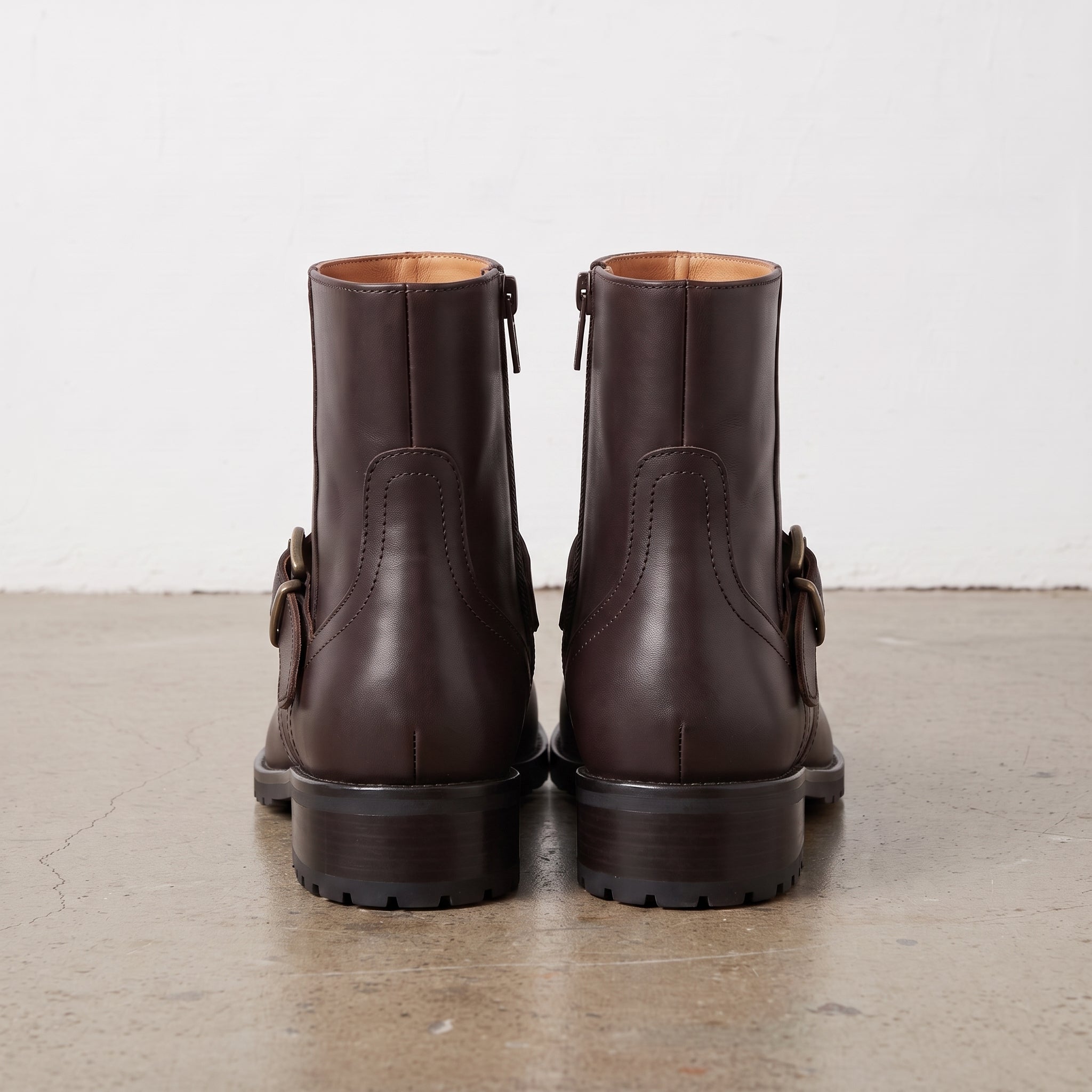 Women's Dark Brown Plain-Toe Leather Jodhpur Boots — Kibworth