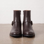 Women's Dark Brown Plain-Toe Leather Jodhpur Boots — Kibworth