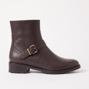 Women's Dark Brown Plain-Toe Leather Jodhpur Boots — Kibworth