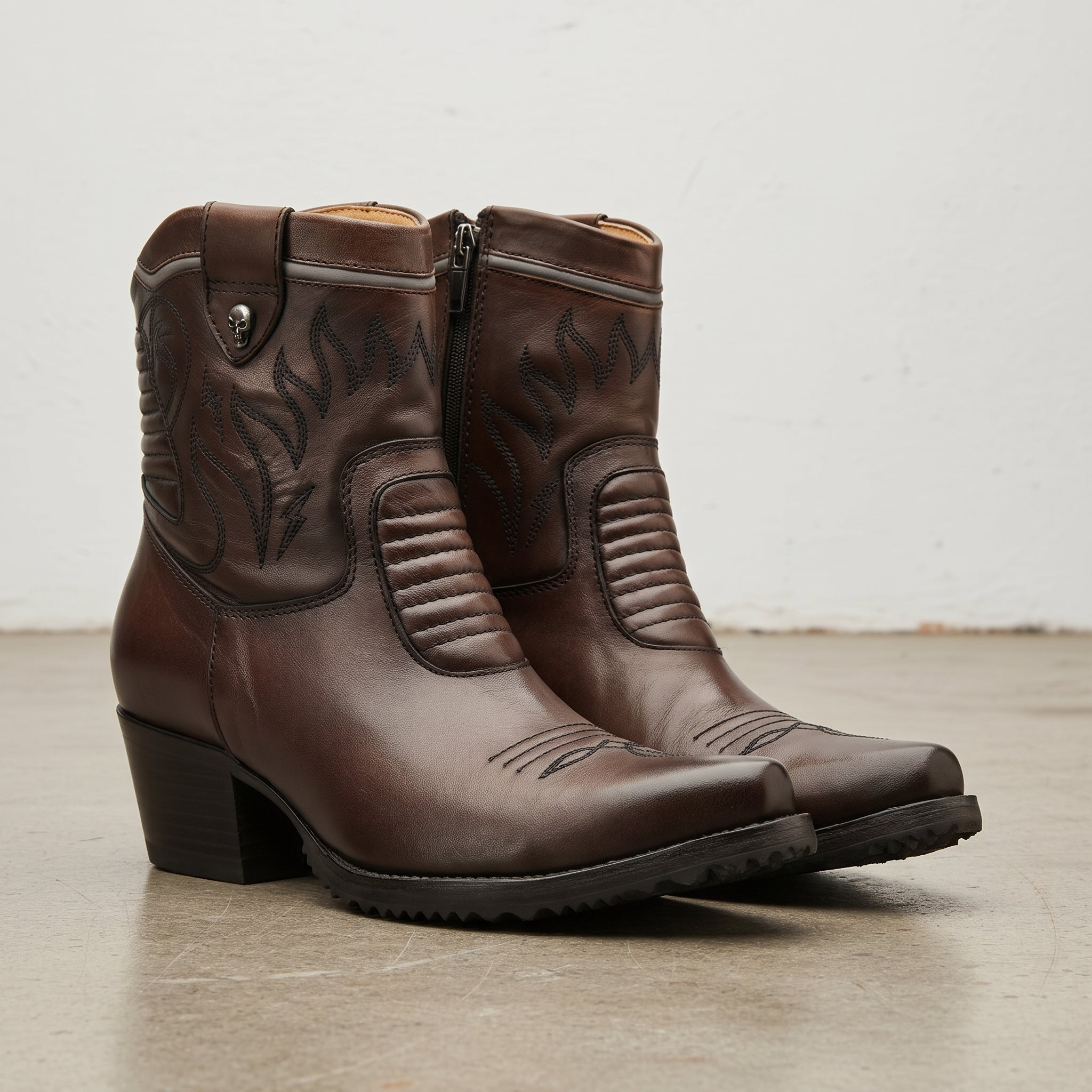 Women's Full-grain Calf Leather Western Cowboy Boots — Eastwell — Eastwell