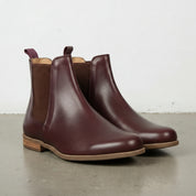 Women's Handmade Burgundy Leather Chelsea Boots — Aldgate