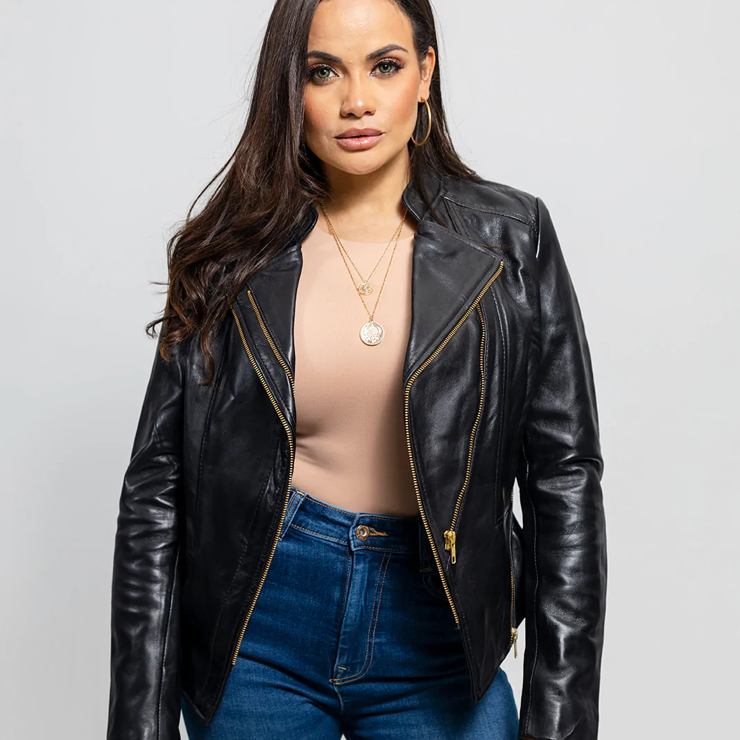 Women's Slim Fit Lambskin Leather Jacket