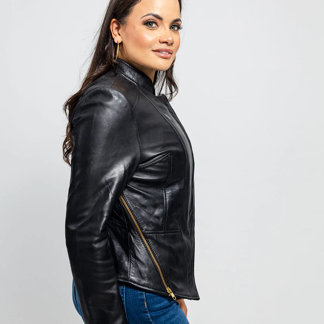 Women's Slim Fit Lambskin Leather Jacket
