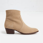 Women's Tan Plain-Toe Suede Ankle Boots — Wadsworth