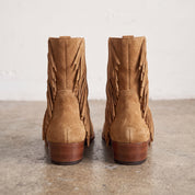 Women's Tan Suede Fringe Western Boots — Crawford — Crawford — Crawford