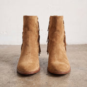 Women's Tan Suede Fringe Western Boots — Crawford — Crawford — Crawford