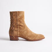 Women's Tan Suede Fringe Western Boots — Crawford — Crawford — Crawford