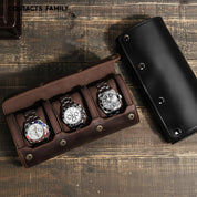 wooden-table-style-match-1 - Genuine Leather 3 Slots Luxury Watch Roll Travel Case