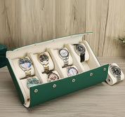 wooden-table-style-match-1 - Genuine Leather 8 Slots Watch Roll Travel Case