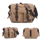 Large Capacity Waterproof Canvas Crossbody Camera Bag