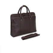 Premium Leather Waterproof Unisex Laptop Briefcase - Fits Laptops