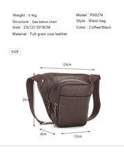 Men's Vintage Waterproof Leather Waist Bag